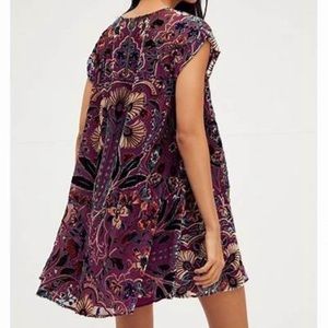 Strawberry fields velvet mini dress